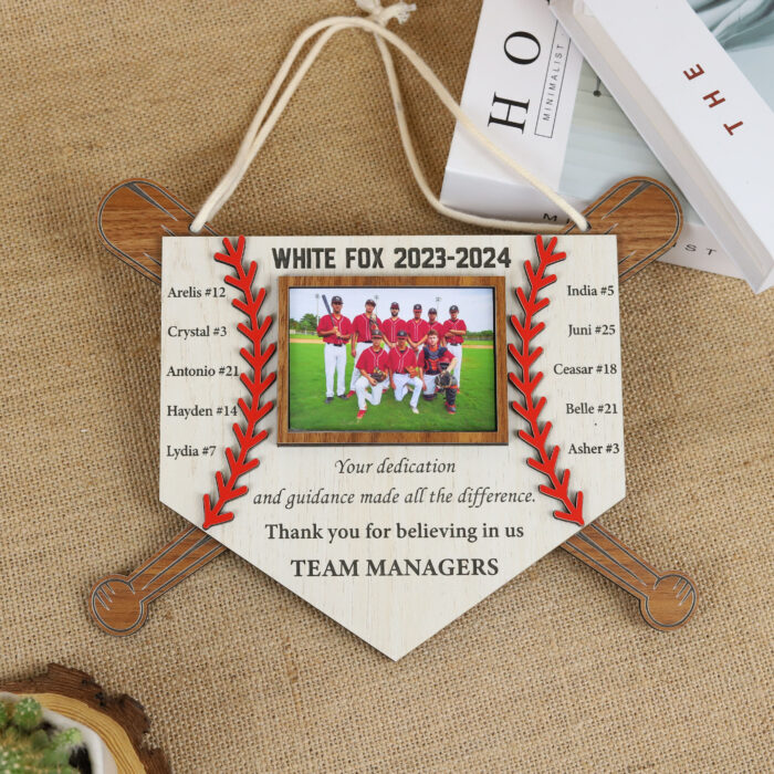 Softball Baseball Photo Plaque - Personalized Team Keepsake | Custom Softball Baseball Team Photo Plaque | Personalized Baseball Coach Gift Photo Plaque - Image 6