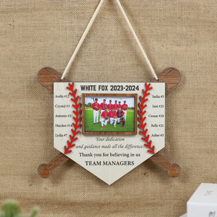 Softball Baseball Photo Plaque - Personalized Team Keepsake | Custom Softball Baseball Team Photo Plaque | Personalized Baseball Coach Gift Photo Plaque - Image 7