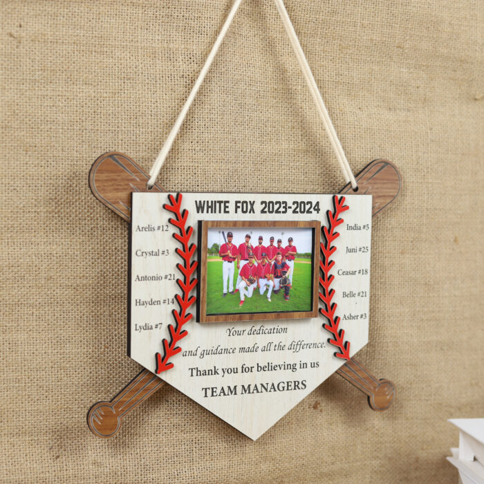 Softball Baseball Photo Plaque - Personalized Team Keepsake | Custom Softball Baseball Team Photo Plaque | Personalized Baseball Coach Gift Photo Plaque - Image 8