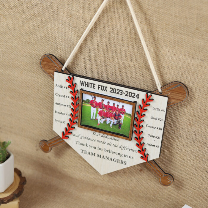 Softball Baseball Photo Plaque - Personalized Team Keepsake | Custom Softball Baseball Team Photo Plaque | Personalized Baseball Coach Gift Photo Plaque - Image 9