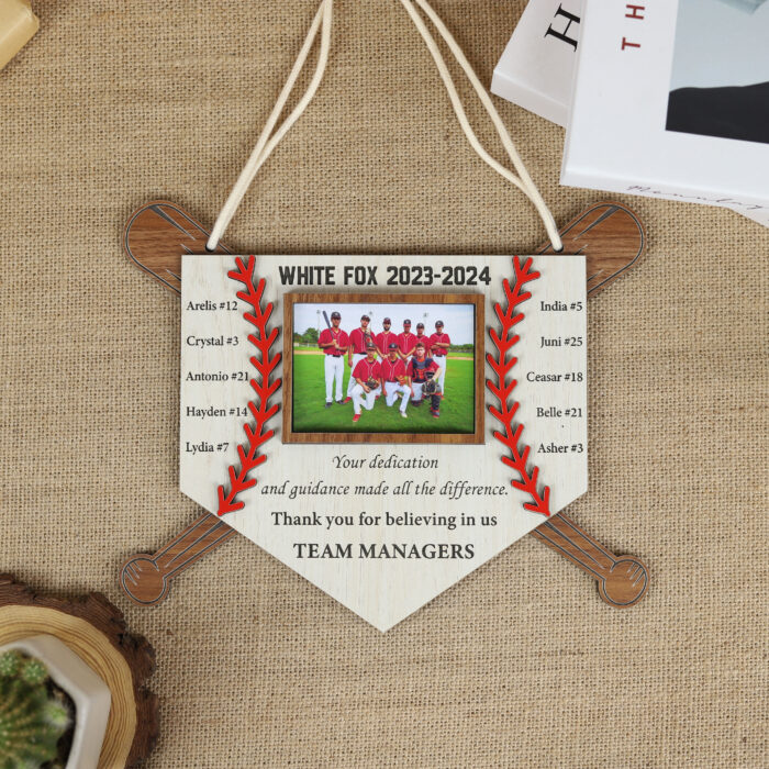 Softball Baseball Photo Plaque - Personalized Team Keepsake | Custom Softball Baseball Team Photo Plaque | Personalized Baseball Coach Gift Photo Plaque - Image 10