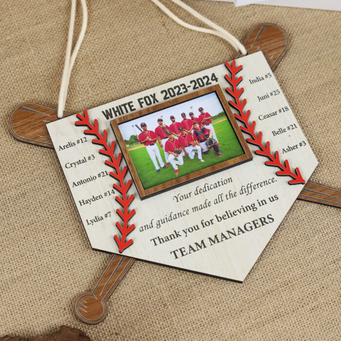 Softball Baseball Photo Plaque - Personalized Team Keepsake | Custom Softball Baseball Team Photo Plaque | Personalized Baseball Coach Gift Photo Plaque - Image 11