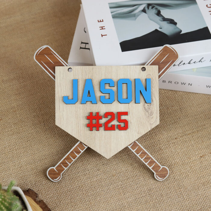 Baseball Personalized Door Sign - Custom Sports Decor | Custom Baseball Name Sign for Sports Fans | Engraved Baseball Door Plaque for Kids or Teams - Image 5