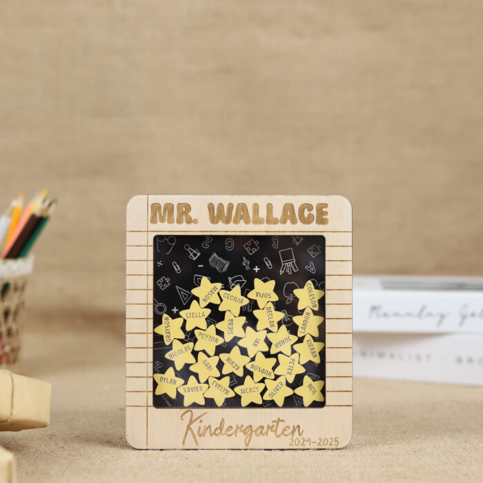 Personalized Teacher Appreciation Gift - Custom Classroom Keepsake | Custom Teacher Desk Sign for Classroom Decor