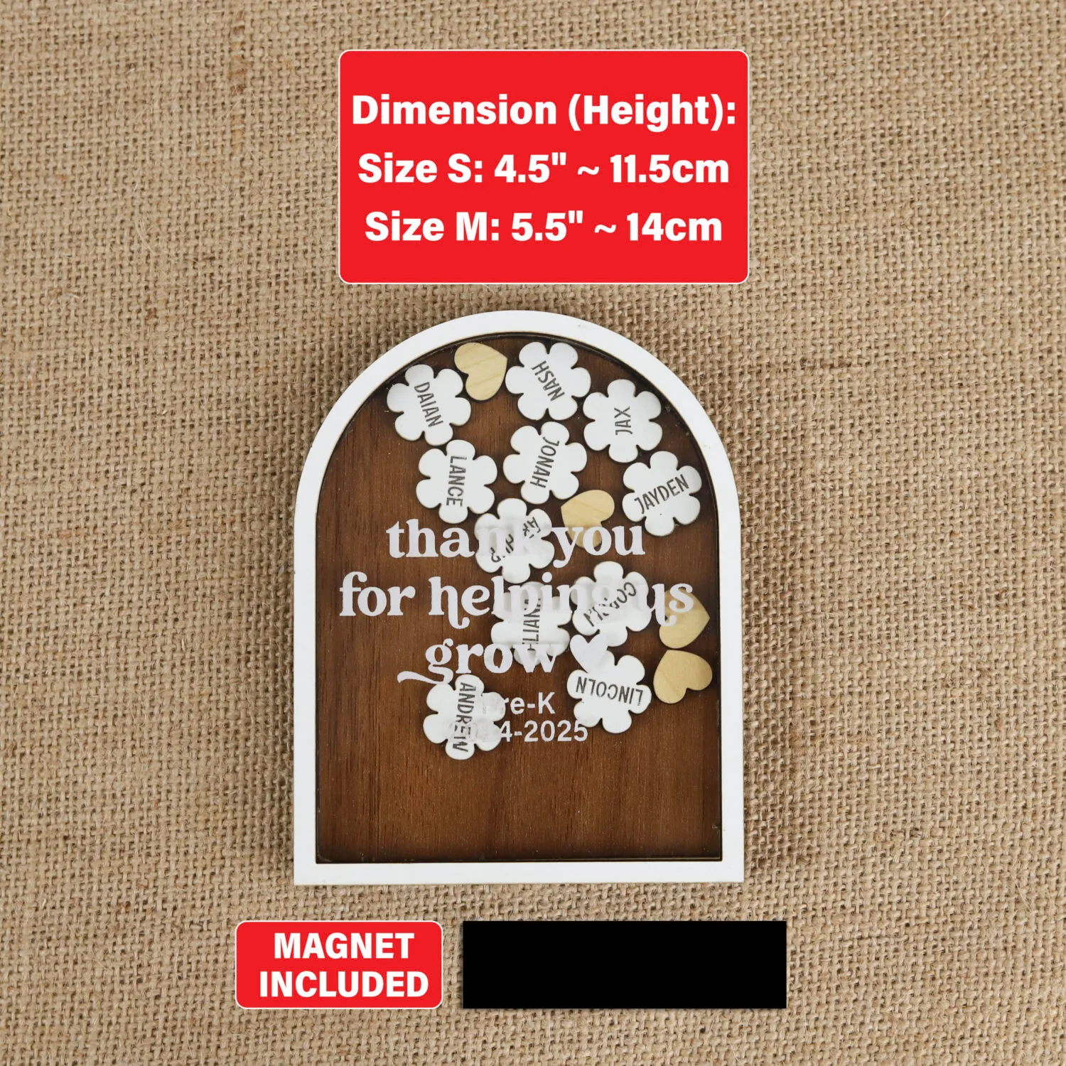 Classroom Magnetic Shaker Teacher Fridge - Personalized Teacher Gift | Personalized Magnetic Teacher Shaker for Classroom Fridge - Image 2