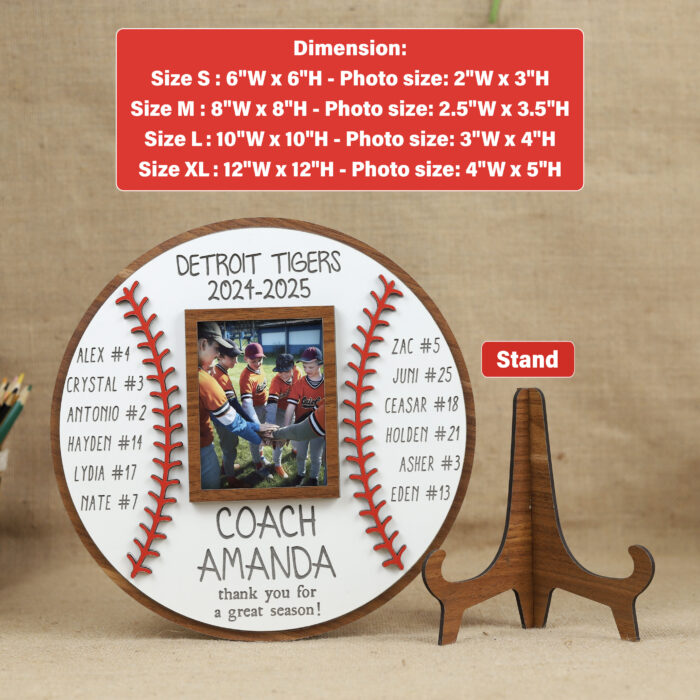 Personalized Coach End of Season Gift - Custom Team Keepsake | Custom Coach Gift Plaque for Team Appreciation - Image 2