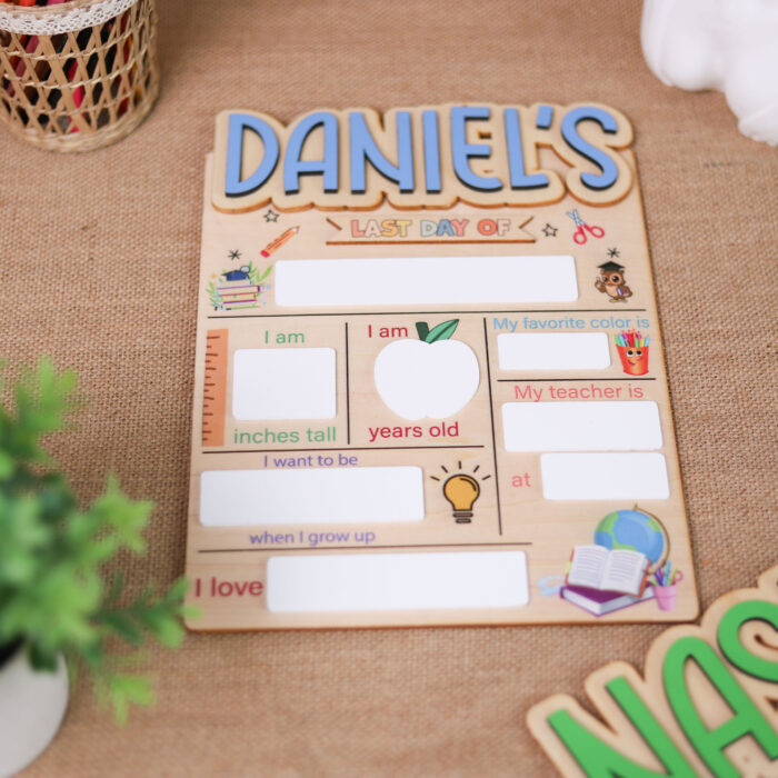 Back to School Board Interchangeable - Custom Versatile Photo Prop | Interchangeable Back to School Board for Kids’ Photos - Image 5