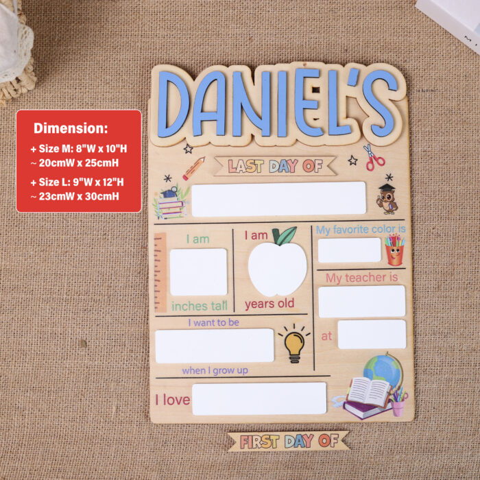 Back to School Board Interchangeable - Custom Versatile Photo Prop | Interchangeable Back to School Board for Kids’ Photos - Image 2