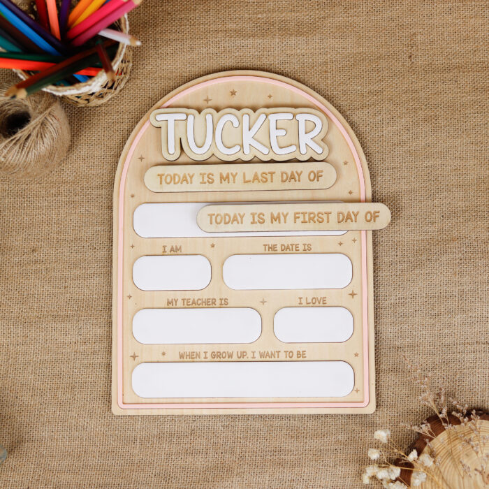 Custom Interchangeable School Board | Personalized School Board with Swappable Grade Inserts - Image 7