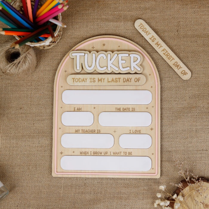 Custom Interchangeable School Board | Personalized School Board with Swappable Grade Inserts - Image 8