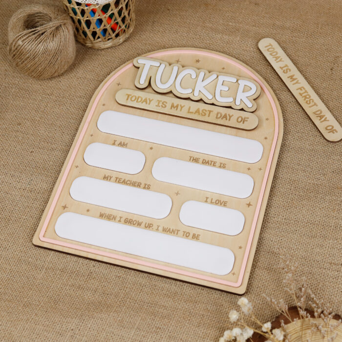 Custom Interchangeable School Board | Personalized School Board with Swappable Grade Inserts - Image 9