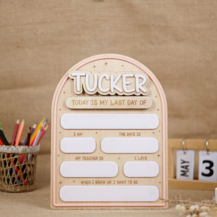 Custom Interchangeable School Board | Personalized School Board with Swappable Grade Inserts