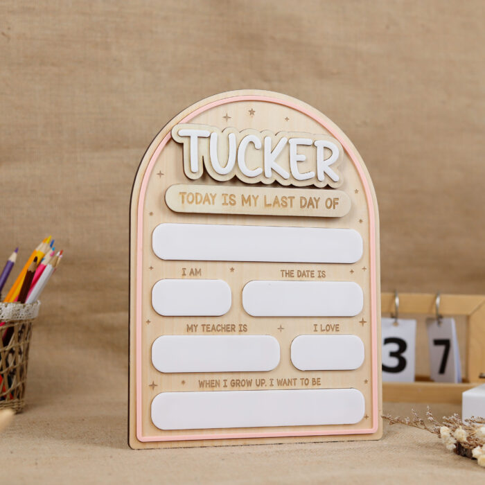 Custom Interchangeable School Board | Personalized School Board with Swappable Grade Inserts - Image 6