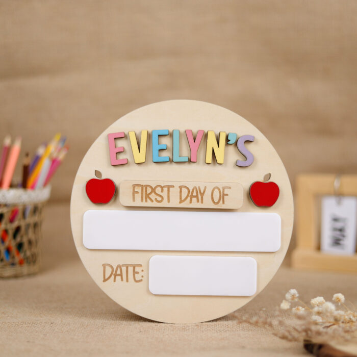 Rainbow First Day of School Sign | Personalized Rainbow Back to School Sign | Reusable Rainbow School Sign for First Day