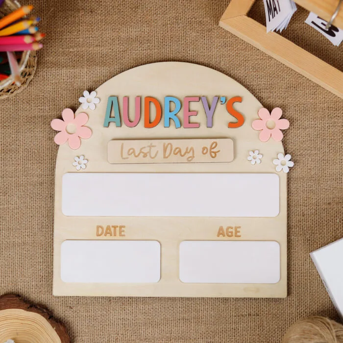 Arched First & Last Day School Sign | Personalized Arched School Sign for Photo Memories | Custom First Day of School Arched Sign for Kids