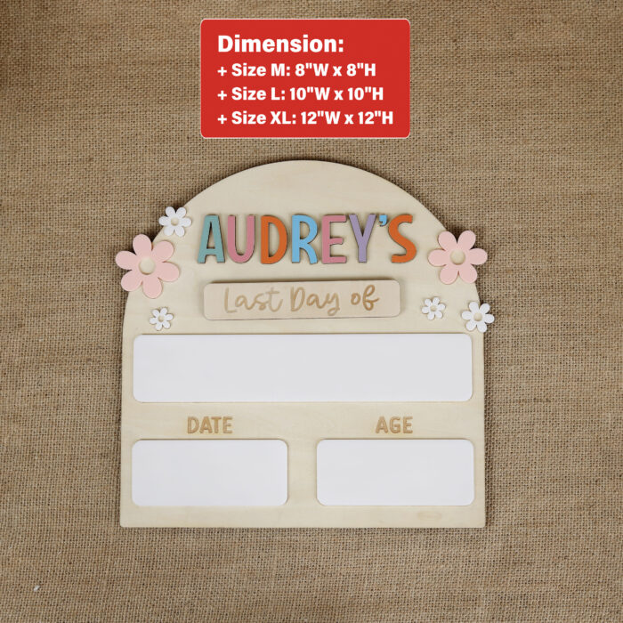 Arched First & Last Day School Sign | Personalized Arched School Sign for Photo Memories | Custom First Day of School Arched Sign for Kids - Image 2