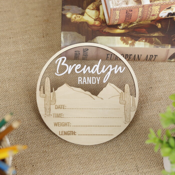 Custom Baby Birth Stats Sign - Themed Keepsake | Personalized Baby Birth Sign for Nursery Decor | Newborn Birth Stats Sign – Perfect Baby Shower Gift