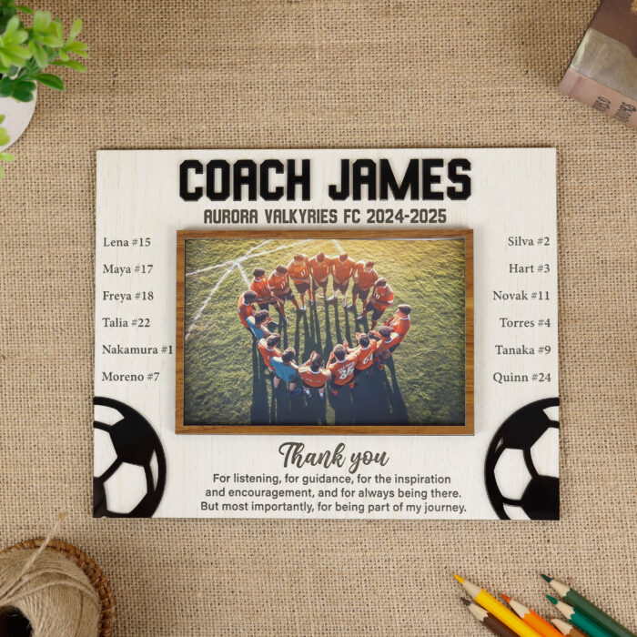 Soccer Coach Award Photo Frame - Personalized Gift | Personalized Soccer Coach Frame – End-of-Season Gift - Image 6