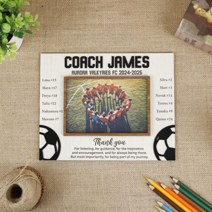 Soccer Coach Award Photo Frame - Personalized Gift | Personalized Soccer Coach Frame – End-of-Season Gift - Image 5