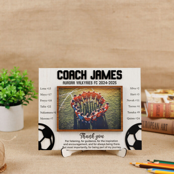 Soccer Coach Award Photo Frame - Personalized Gift | Personalized Soccer Coach Frame – End-of-Season Gift