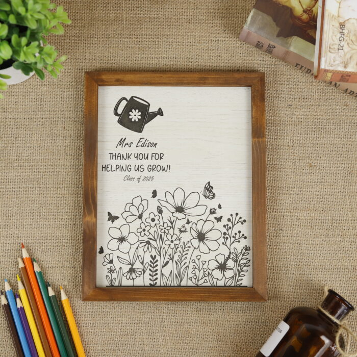 Teacher Appreciation Fingerprint Sign - Personalized Class Keepsake | Custom Teacher Appreciation Class Keepsake Sign | End-of-Year Gift for Beloved Teachers - Image 7