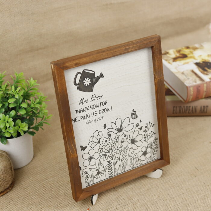 Teacher Appreciation Fingerprint Sign - Personalized Class Keepsake | Custom Teacher Appreciation Class Keepsake Sign | End-of-Year Gift for Beloved Teachers - Image 9