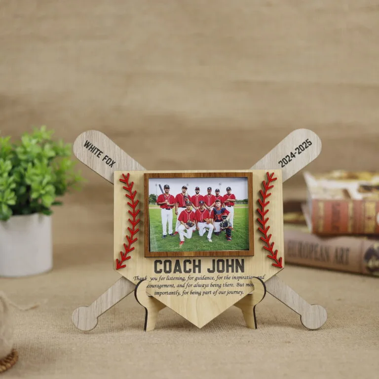 Softball Baseball Coach Photo Frame-Personalized Gift | Custom Coach Photo Frame for Baseball or Softball | Personalized Sports Photo Frame for Coaches
