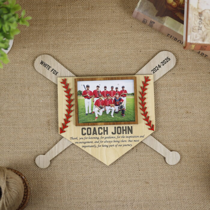 Softball Baseball Coach Photo Frame-Personalized Gift  | Custom Coach Photo Frame for Baseball or Softball | Personalized Sports Photo Frame for Coaches - Image 5
