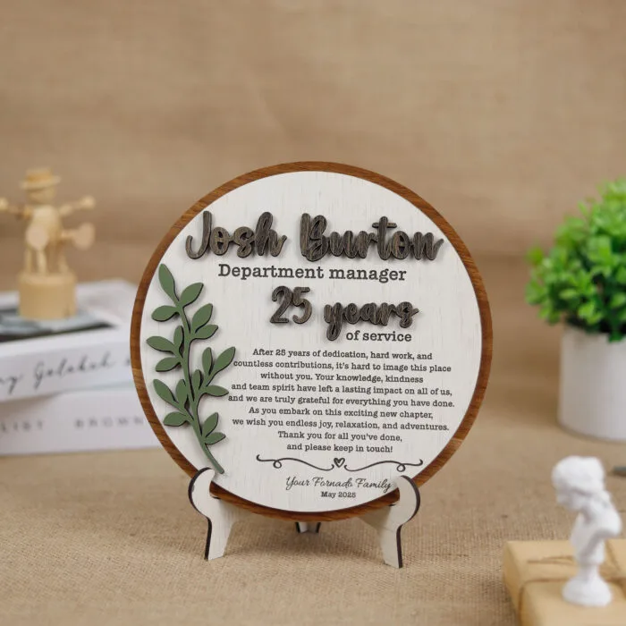 Retirement Personalized Plaque | Custom Engraved Plaque for Retirement Gifts | Personalized Retirement Plaque – Elegant Career Tribute