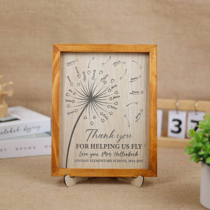 Custom Teacher Appreciation Gift | Personalized Wooden Plaque for Teacher Gratitude | Engraved Teacher Gift for End-of-Year Thanks