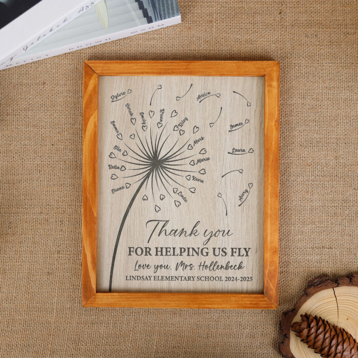 Custom Teacher Appreciation Gift | Personalized Wooden Plaque for Teacher Gratitude | Engraved Teacher Gift for End-of-Year Thanks - Image 7