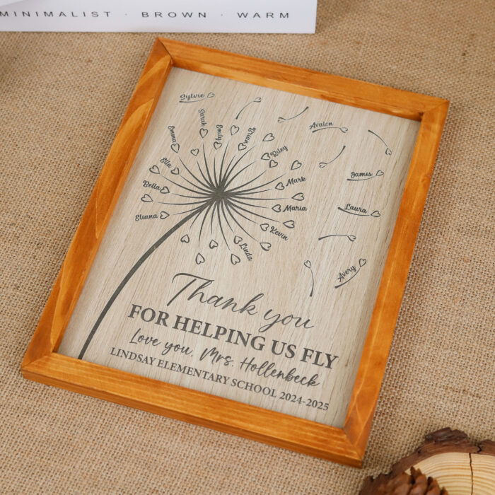 Custom Teacher Appreciation Gift | Personalized Wooden Plaque for Teacher Gratitude | Engraved Teacher Gift for End-of-Year Thanks - Image 8