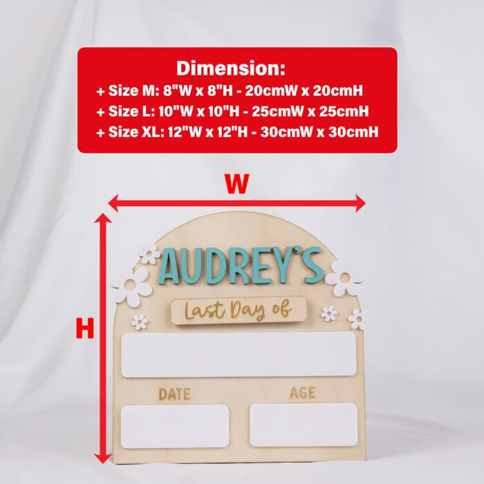 Personalized Kids School Sign First Day - Reusable Photo Prop | Custom Kids School Sign – First Day Photo Prop - Image 2