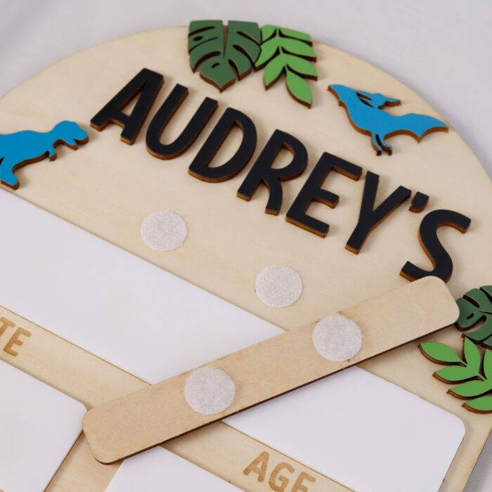 Kids School Photo Props with Dinosaur - Personalized Dino Keepsake | Dinosaur School Photo Props for First Day Fun | Custom Dino School Signs for Kids' Milestones - Image 9