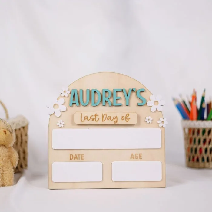 Personalized Kids School Sign First Day - Reusable Photo Prop | Custom Kids School Sign – First Day Photo Prop