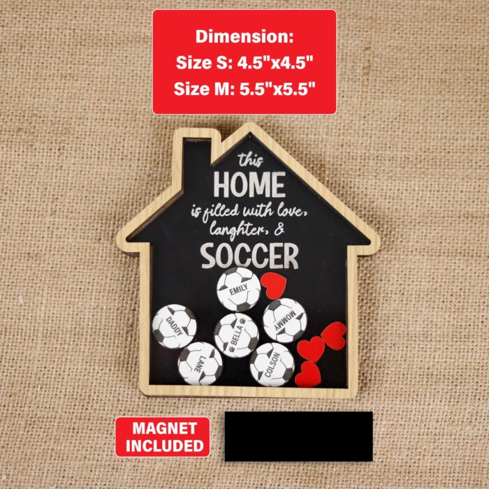 Soccer Family Fridge Magnet Custom | Personalized Soccer Family Magnet – Custom Team Gift for Fans & Players | Custom Soccer Fridge Magnet – Unique Gift for Teams, Kids & Coaches - Image 2