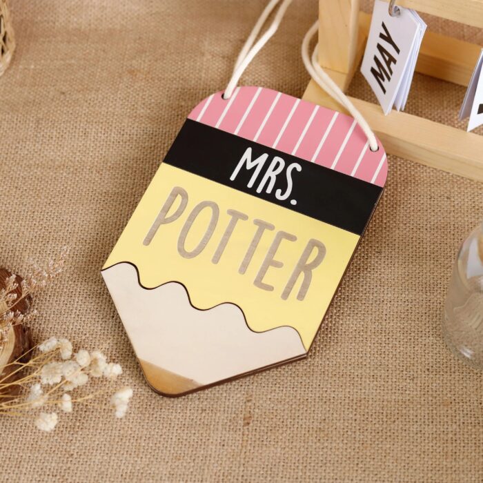Teacher Pencil Name Sign Custom | Personalized Teacher Pencil Name Sign – Custom Classroom Door or Desk Decor Gift | Custom Pencil Shaped Wooden or Acrylic Decor - Image 7