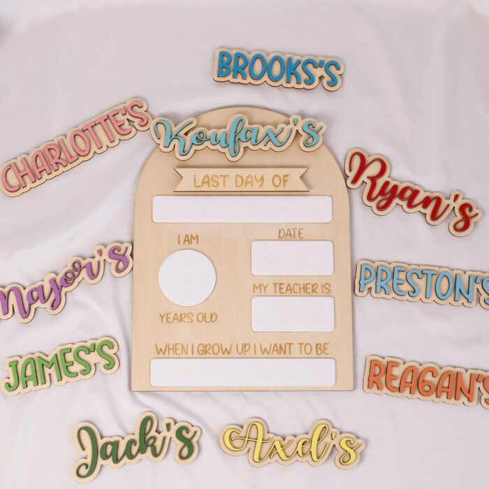 Back to School Sign Gifts Dry Erase - Personalized Colorful Keepsake | Colorful Back to School Dry Erase Sign Gift | Custom First Day School Sign for Kids - Image 5