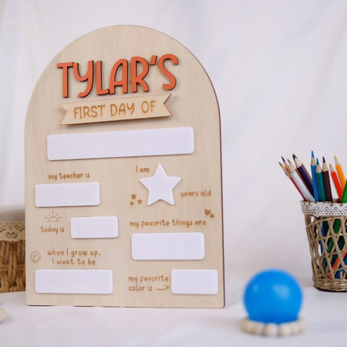 Dry Erase School Sign – Personalized First & Last Day Board |  Back to School Sign – Custom Milestone Photo Keepsake Board - Image 6