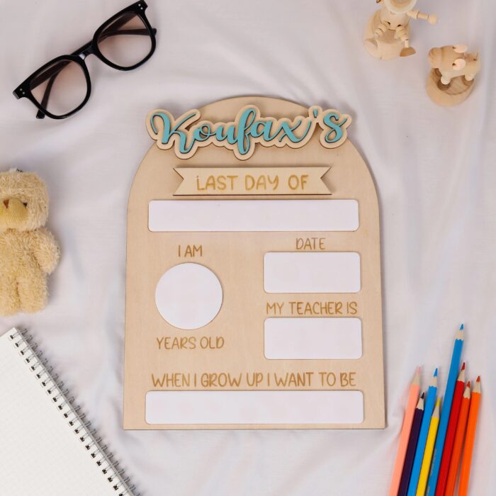 Back to School Sign Gifts Dry Erase - Personalized Colorful Keepsake | Colorful Back to School Dry Erase Sign Gift | Custom First Day School Sign for Kids - Image 7