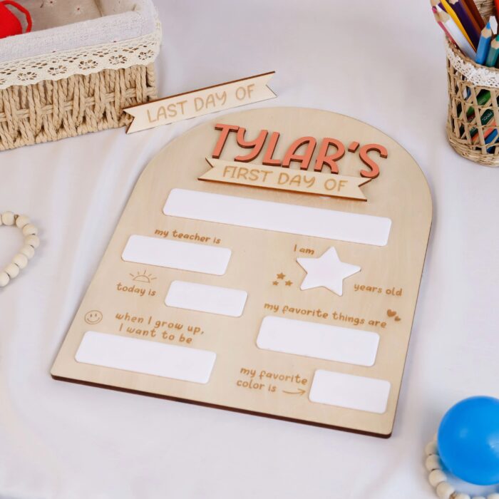 Dry Erase School Sign – Personalized First & Last Day Board |  Back to School Sign – Custom Milestone Photo Keepsake Board - Image 9