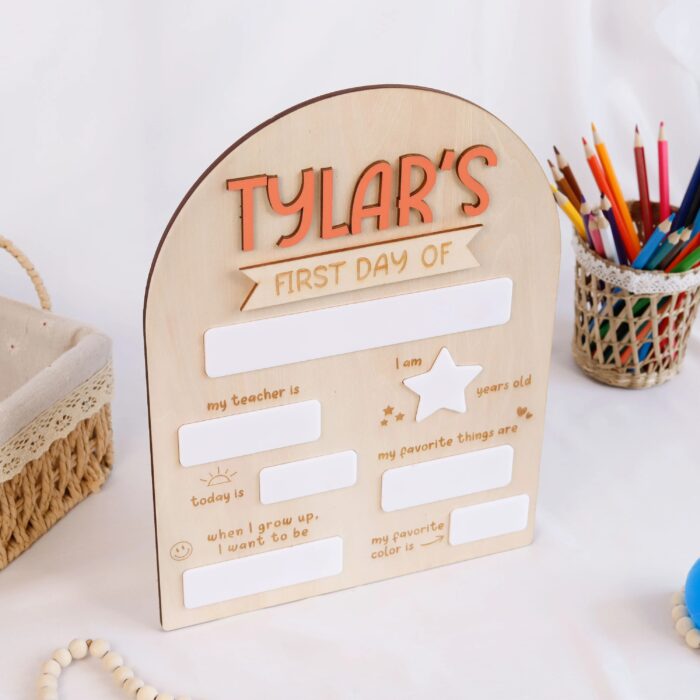 Dry Erase School Sign – Personalized First & Last Day Board |  Back to School Sign – Custom Milestone Photo Keepsake Board - Image 8