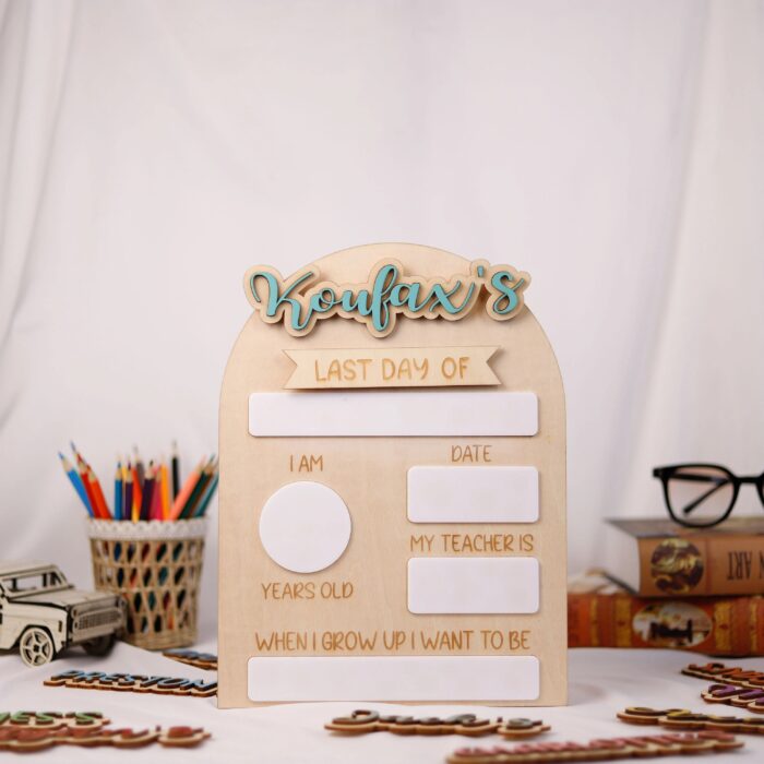 Back to School Sign Gifts Dry Erase - Personalized Colorful Keepsake | Colorful Back to School Dry Erase Sign Gift | Custom First Day School Sign for Kids
