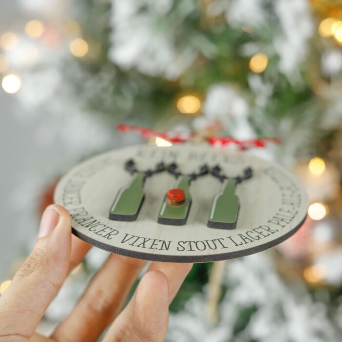 Reinbeers Ornament for Beer Lovers | Personalized Beer Ornament – Reinbeers Gift for Craft Beer Fans This Xmas | Custom Reinbeers Christmas Ornament - Image 11