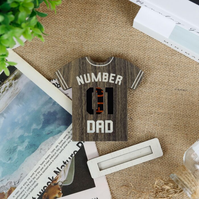 Dad Jersey Gift Card Holder Custom | Personalized Dad Jersey Gift Card Holder – Unique Father’s Day Gift Keepsake for Sports-Loving Dads - Image 6