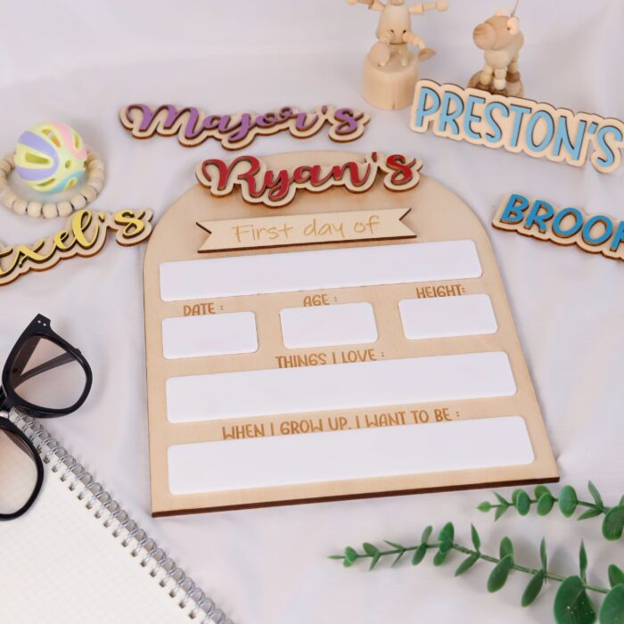 Back to School Sign Set – Personalized Picture Props for Kids | School Sign Props – Personalized Back to School Keepsake Set - Image 7