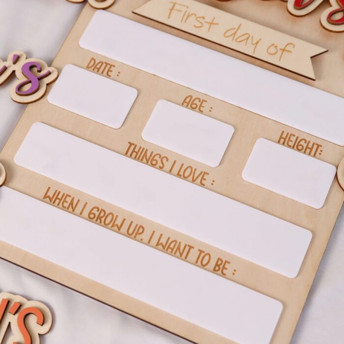 Back to School Sign Set – Personalized Picture Props for Kids | School Sign Props – Personalized Back to School Keepsake Set - Image 8