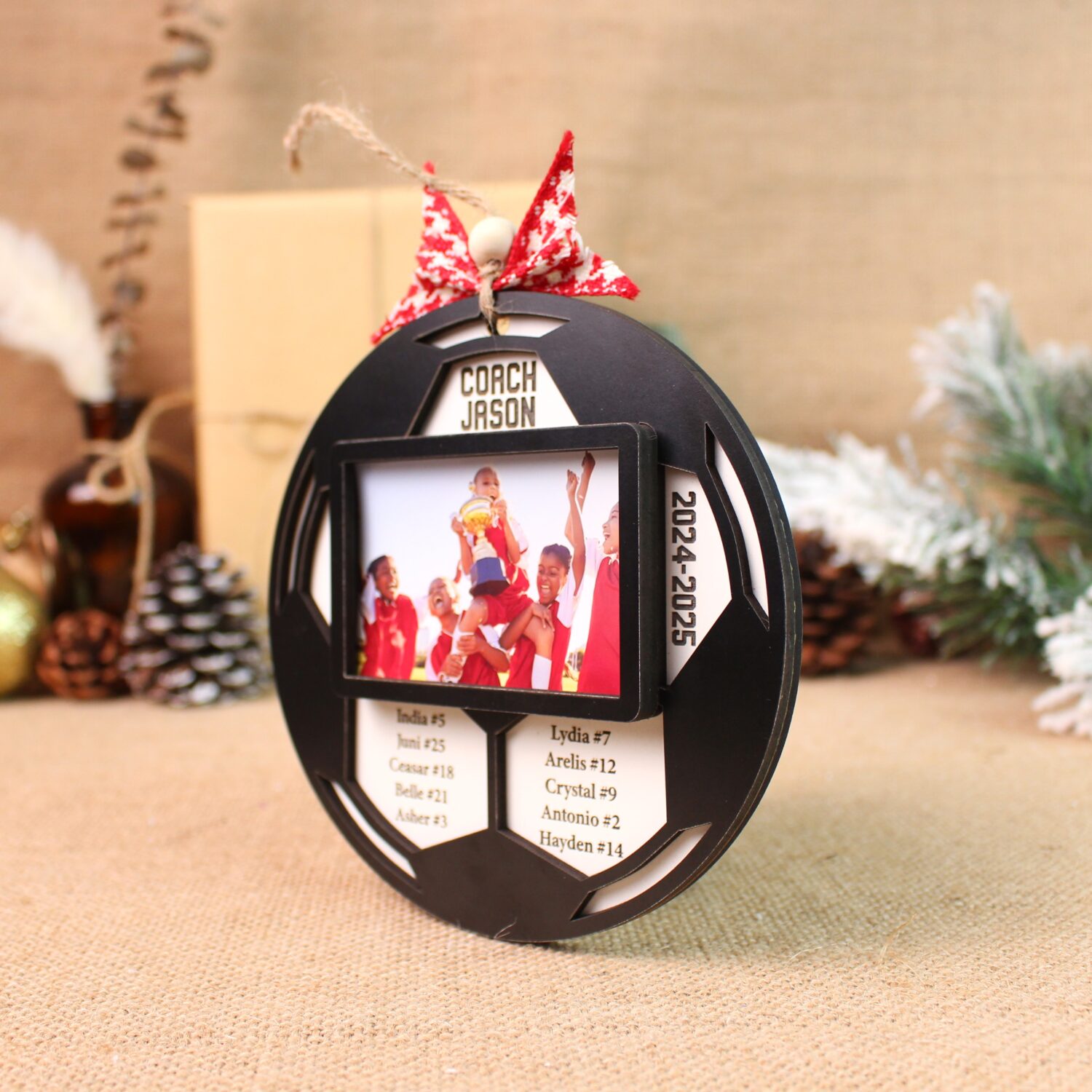 Personalized Soccer Team Photo Ornament – Custom Team Keepsake| Personalized Ornament - Image 5