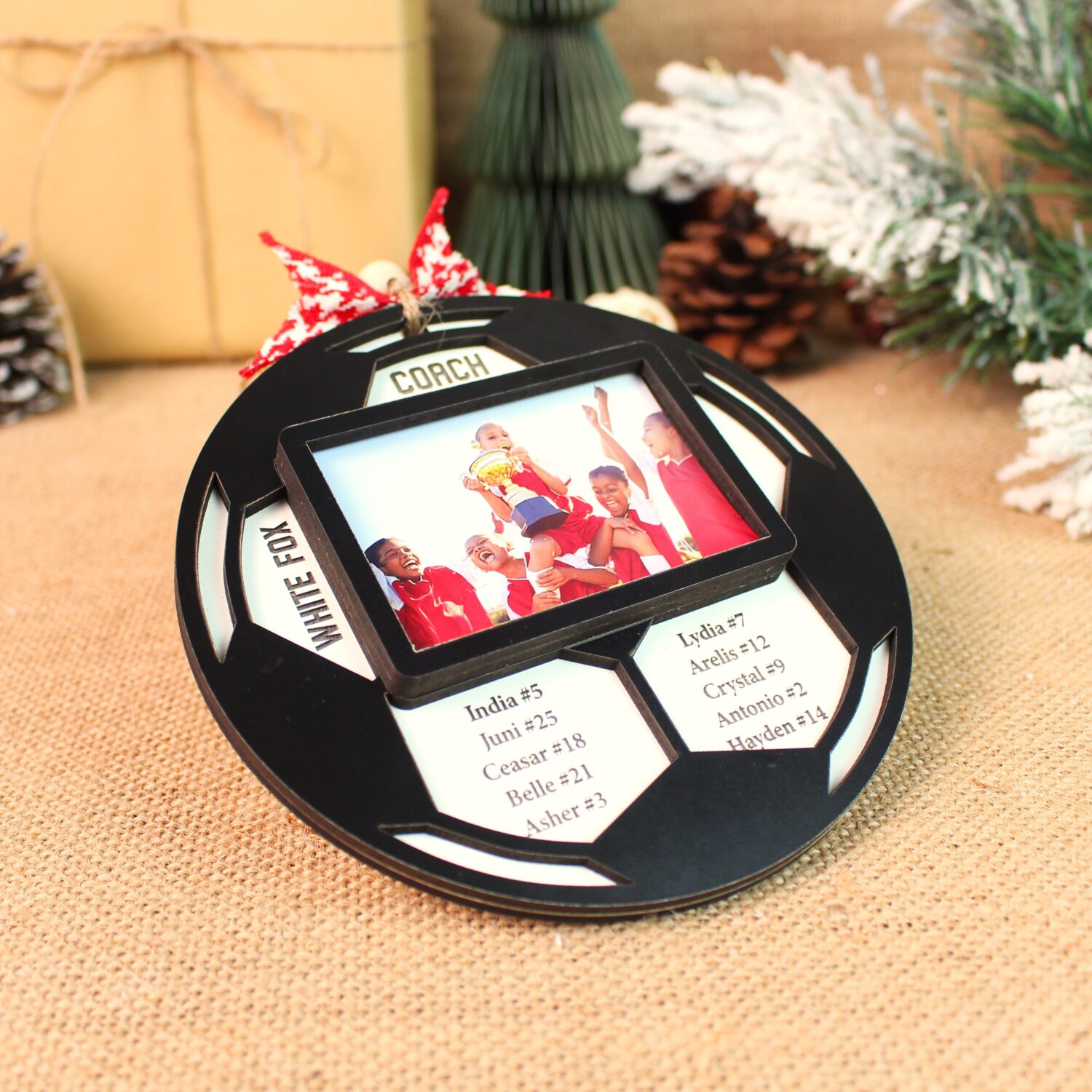 Personalized Soccer Team Photo Ornament – Custom Team Keepsake| Personalized Ornament - Image 6