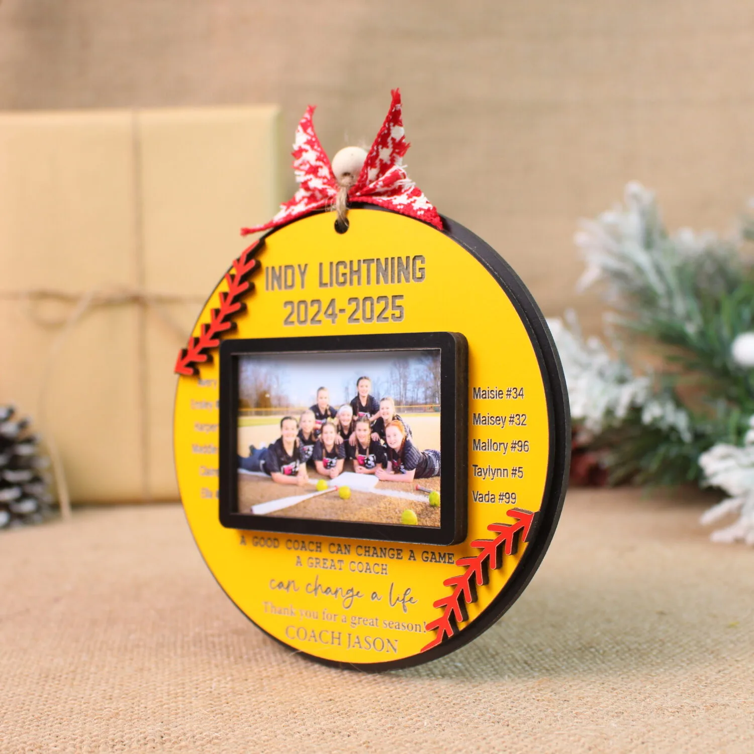 Custom Baseball Softball Team Photo Ornament – Personalized Team Keepsake | Personalized Ornament - Image 7